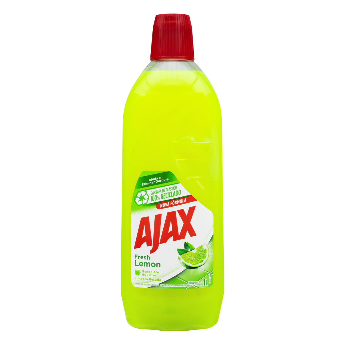 Limpador Limpeza Pesada Fresh Lemon Ajax Frasco Leve 1000ml Pague 800ml