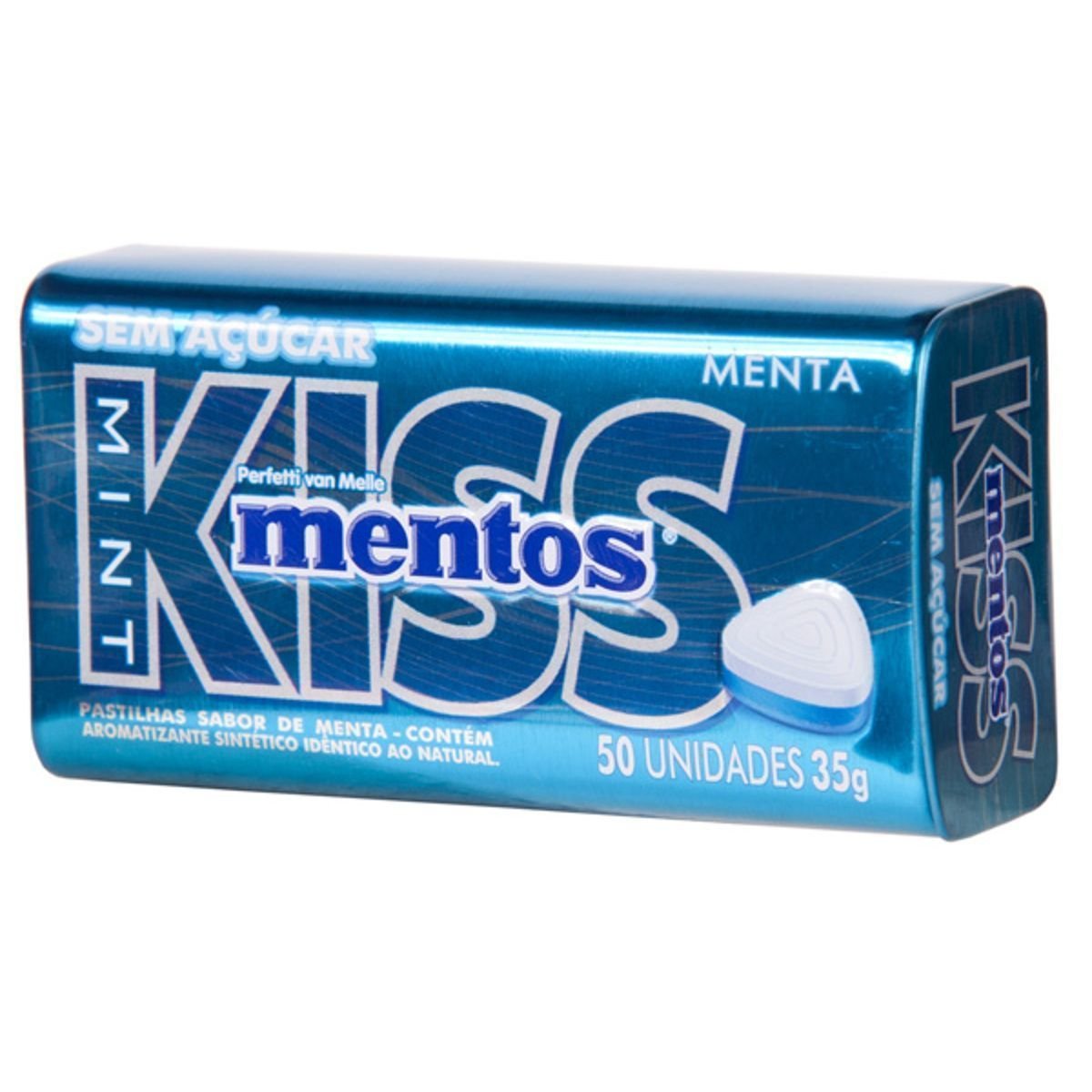 Pastilhas Sabor Menta Mentos Kiss Mint 35g Com 50 Unidades Pão De Açúcar 1475