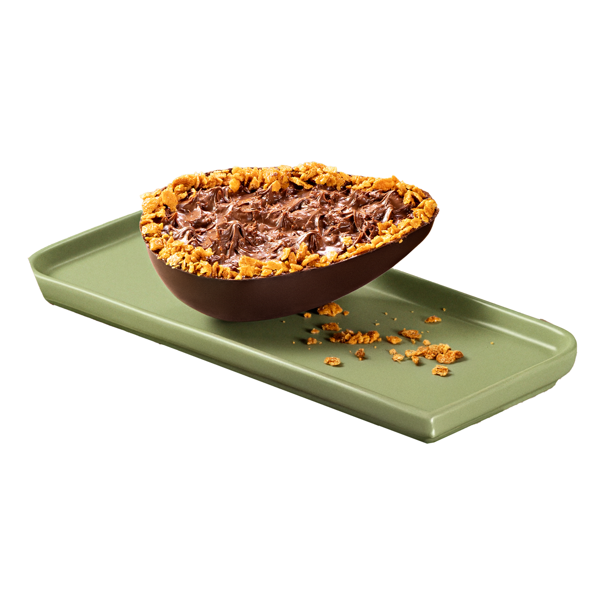 Meio Ovo Crunch Brownie com Nutella 400g Fabricação Própria