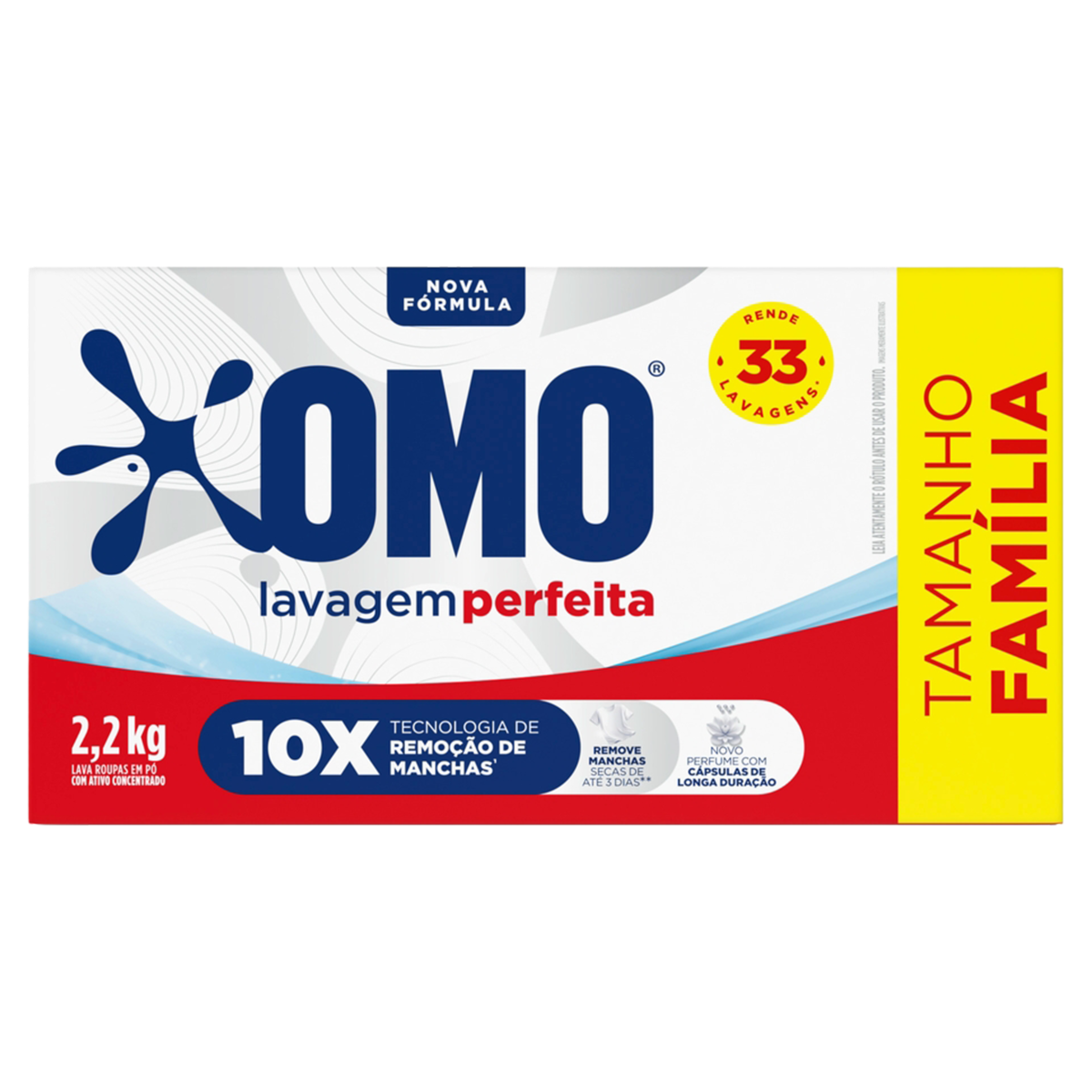 Lava-Roupas Pó Omo Lavagem Perfeita Caixa 2,2kg Tamanho Família