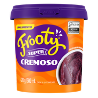 Creme de Frutas Açaí Original Frooty Super Cremoso Pote 500ml
