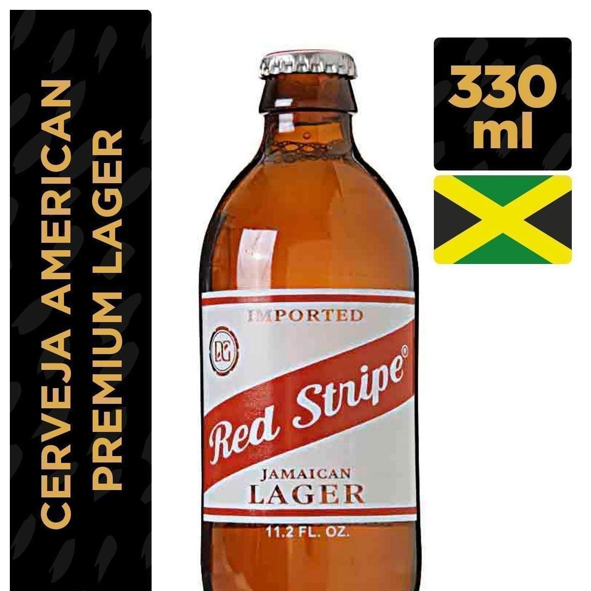 Cerveja Jamaicana RED STRIPE Lager Garrafa 330ml