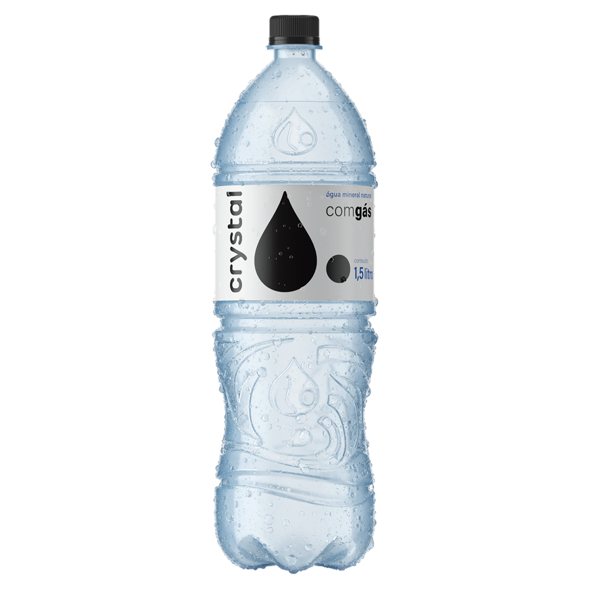Água Mineral Natural com Gás Crystal Garrafa 1,5l