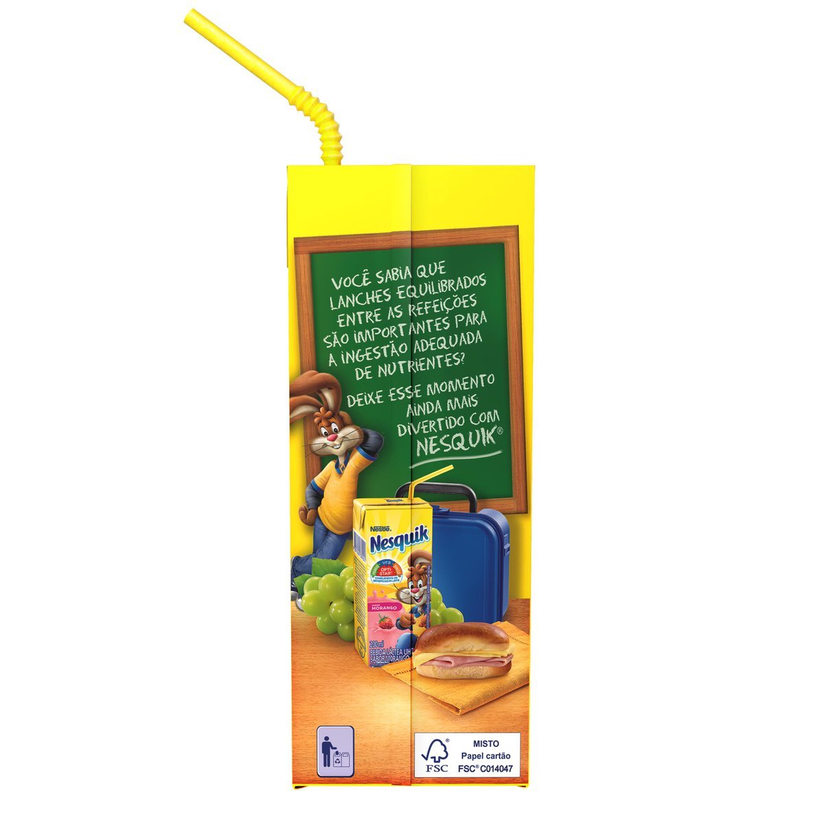 Bebida Lactea Nesquik Morango 0ml Pao De Acucar