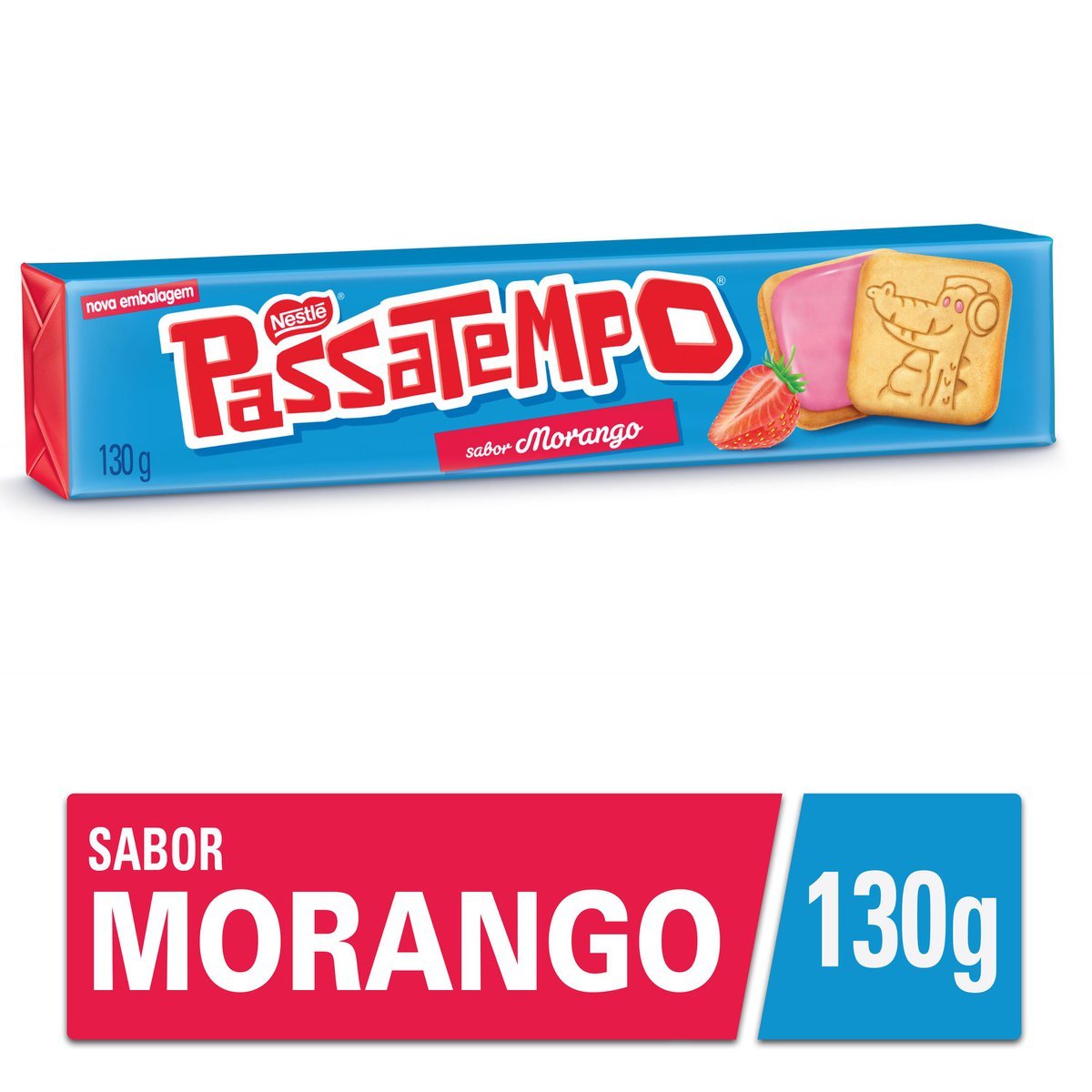 Biscoito Recheado Bauducco Sabor Morango 108g