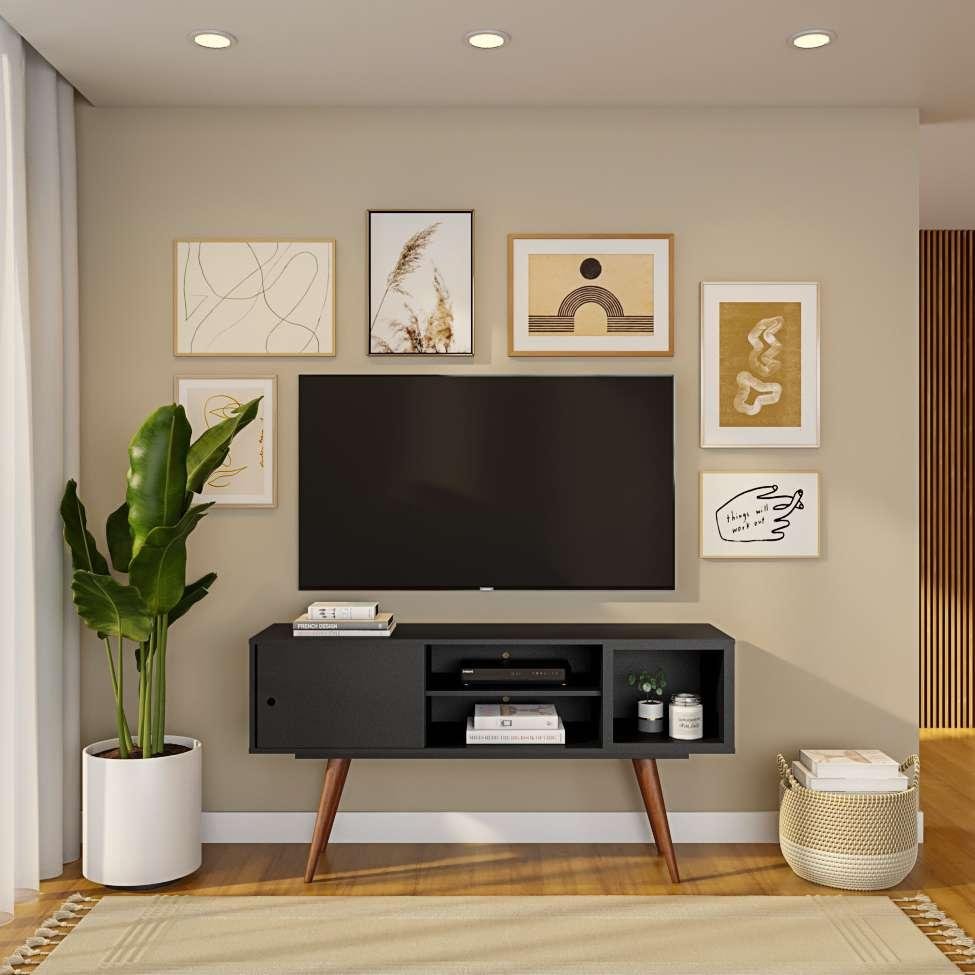 Rack Retrô Upper Hutt Preto 140 cm Pão de Açúcar