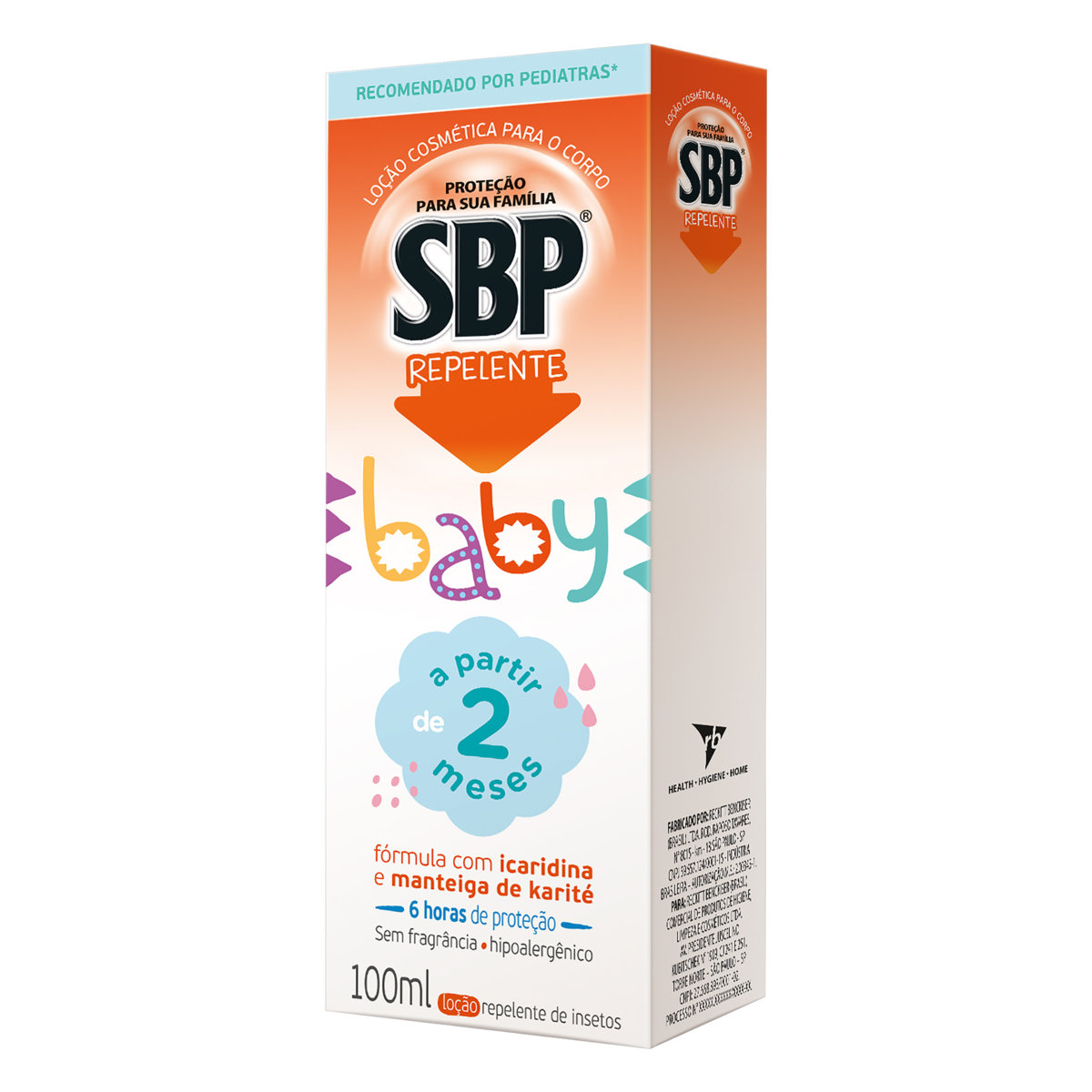 Repelente Loção sem Fragrância SBP Baby Caixa 100ml