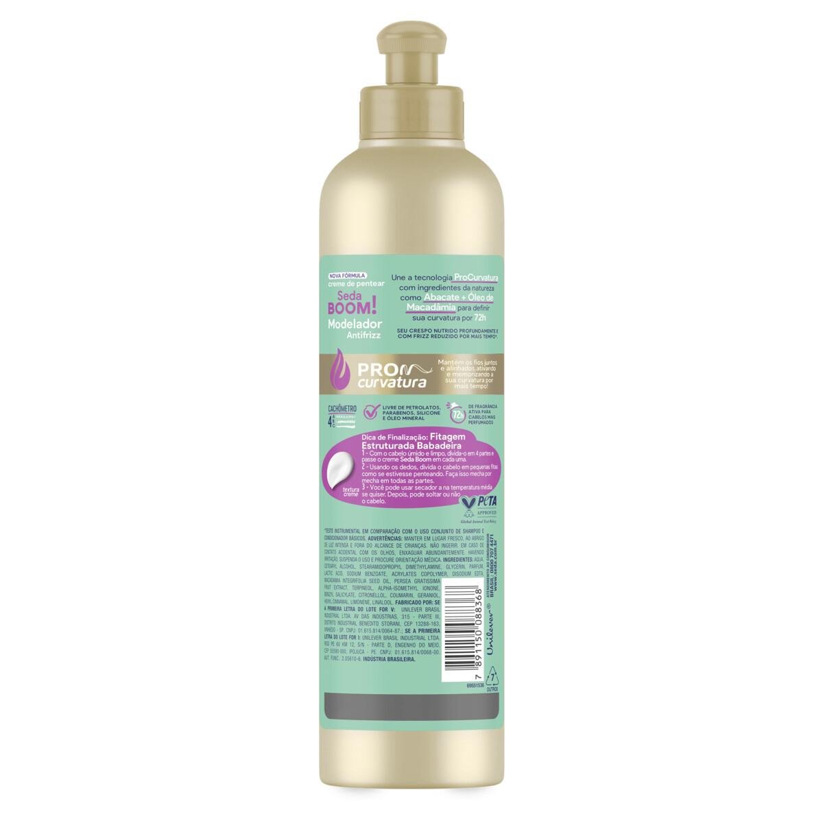 Creme para Pentear Seda Boom Modelador Antifrizz 350ml