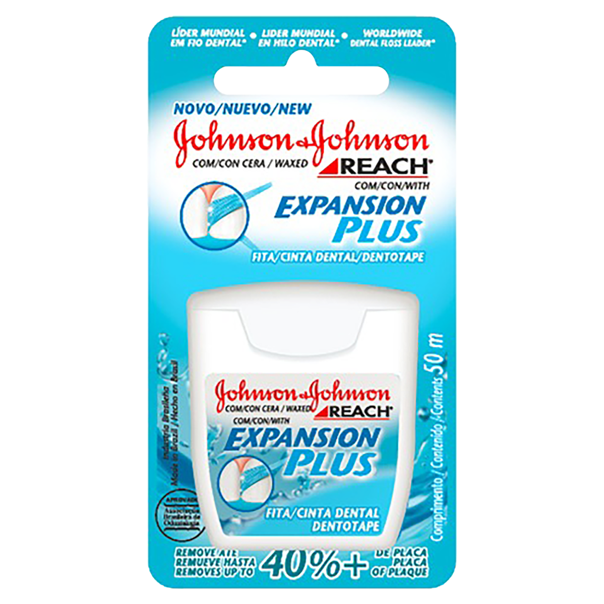 Fita Dental com Cera Johnson e Johnson Reach Expansion Plus 50m