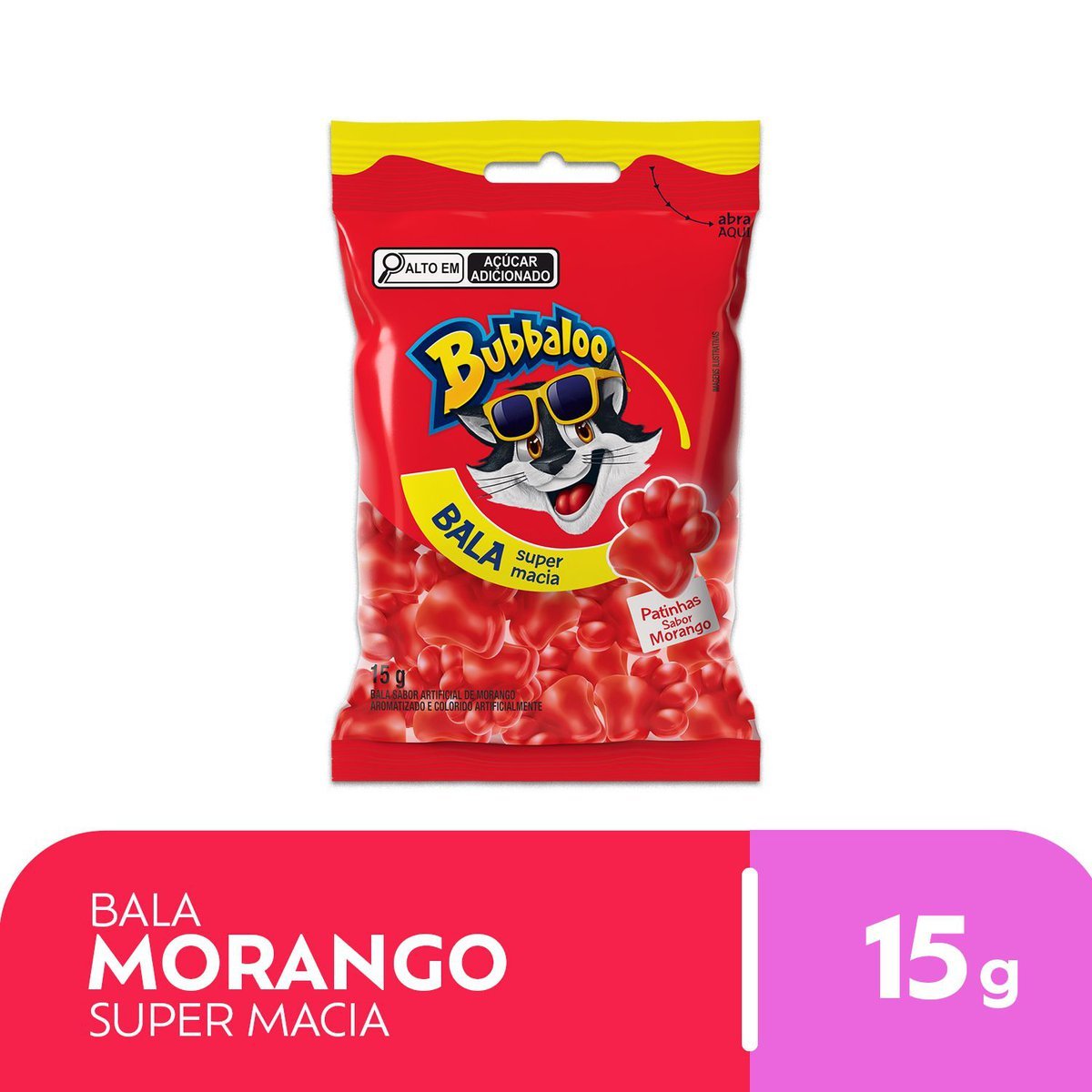 Bala Tutti Frutti Patinhas Bubbaloo Pacote 75g - Caboclo Distribuidor