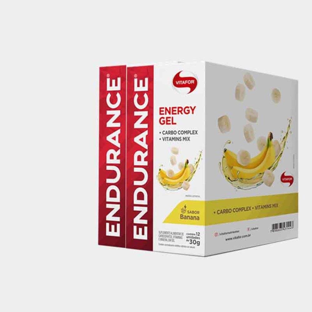 Kit 2 Endurance Energy Gel Vitafor Caixa 12 sachês Banana Pão de Açúcar