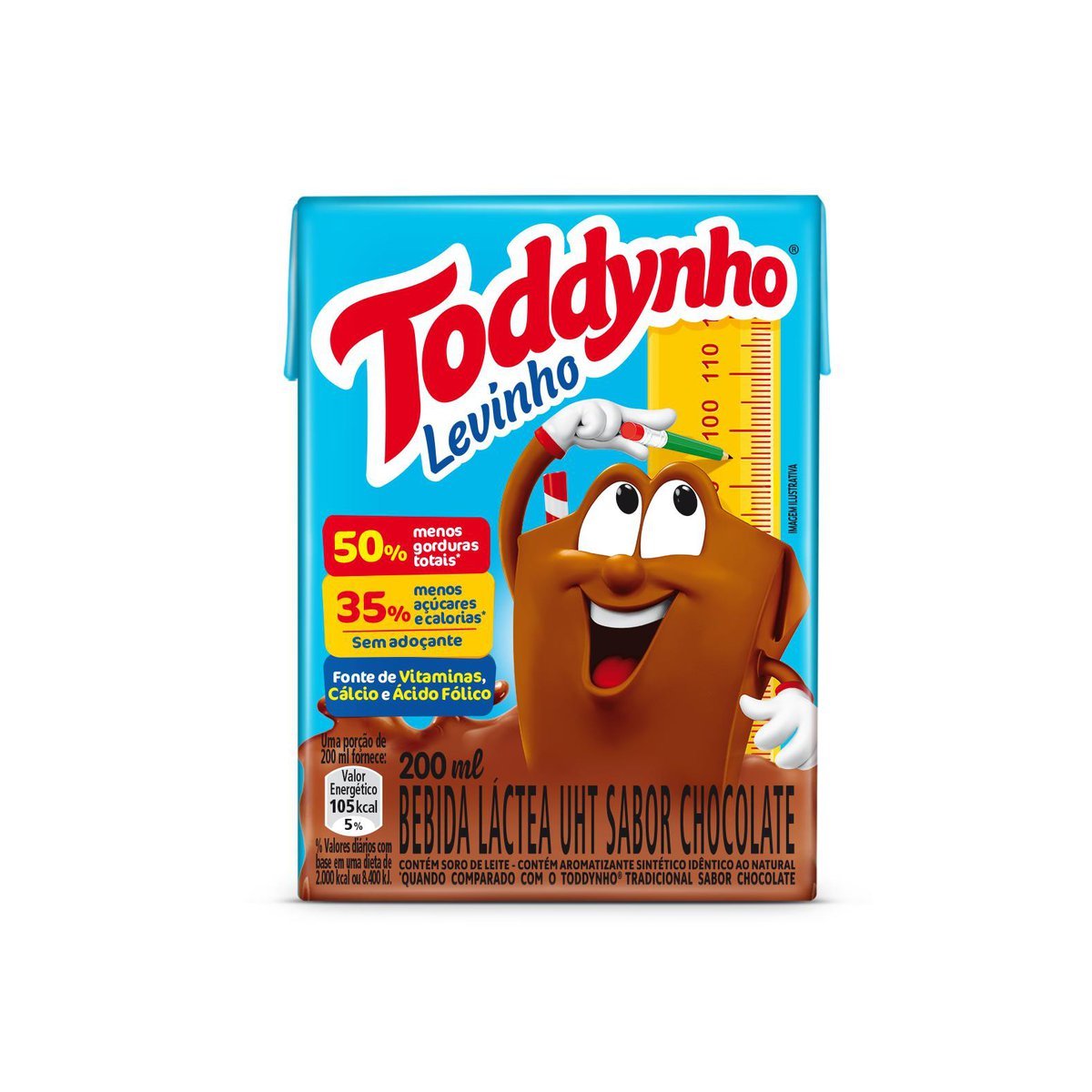 Caixa com 10 unidades de Achocolatado Toddynho de 200ml