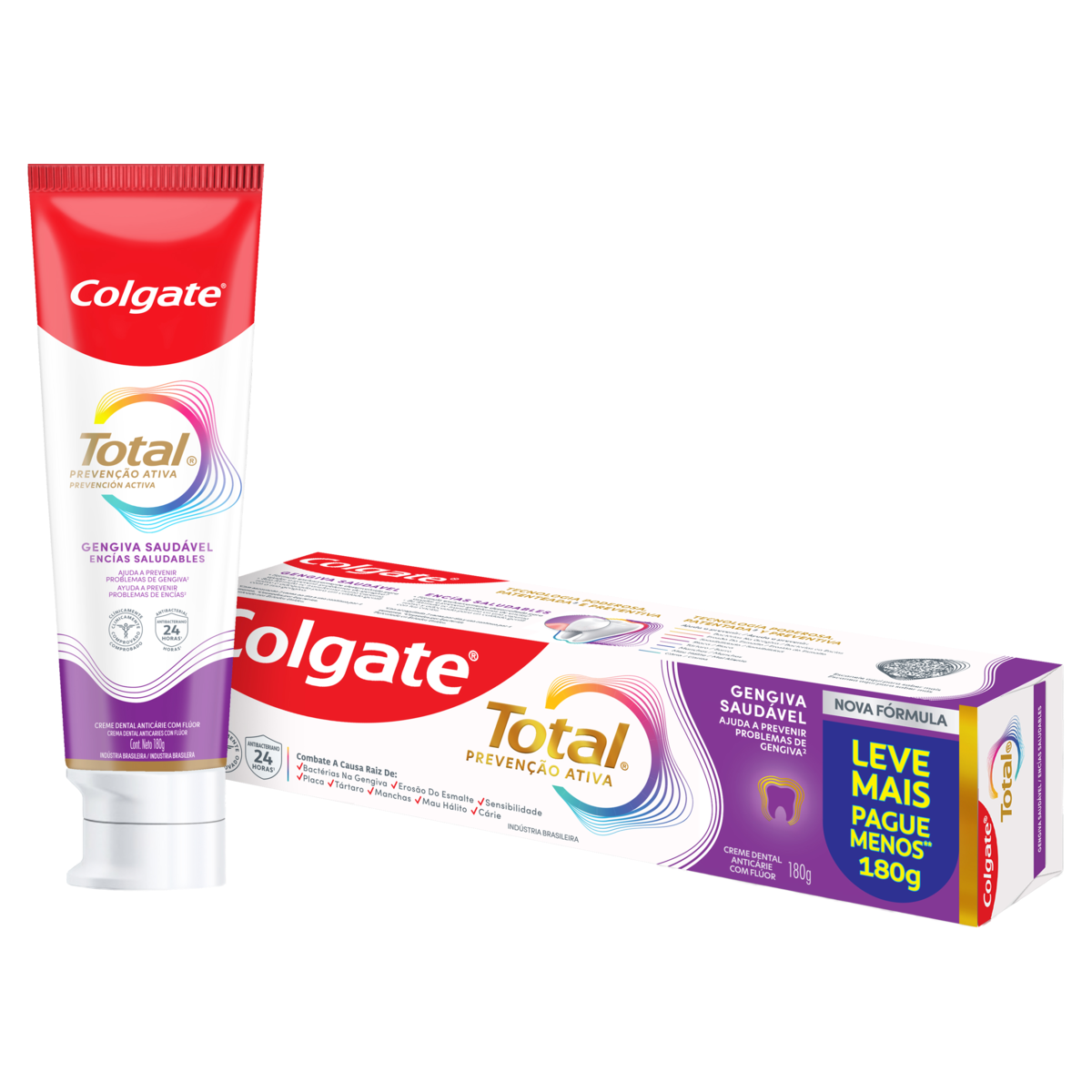 Creme Dental Colgate Total 12 Gengiva Reforçada Caixa 180g