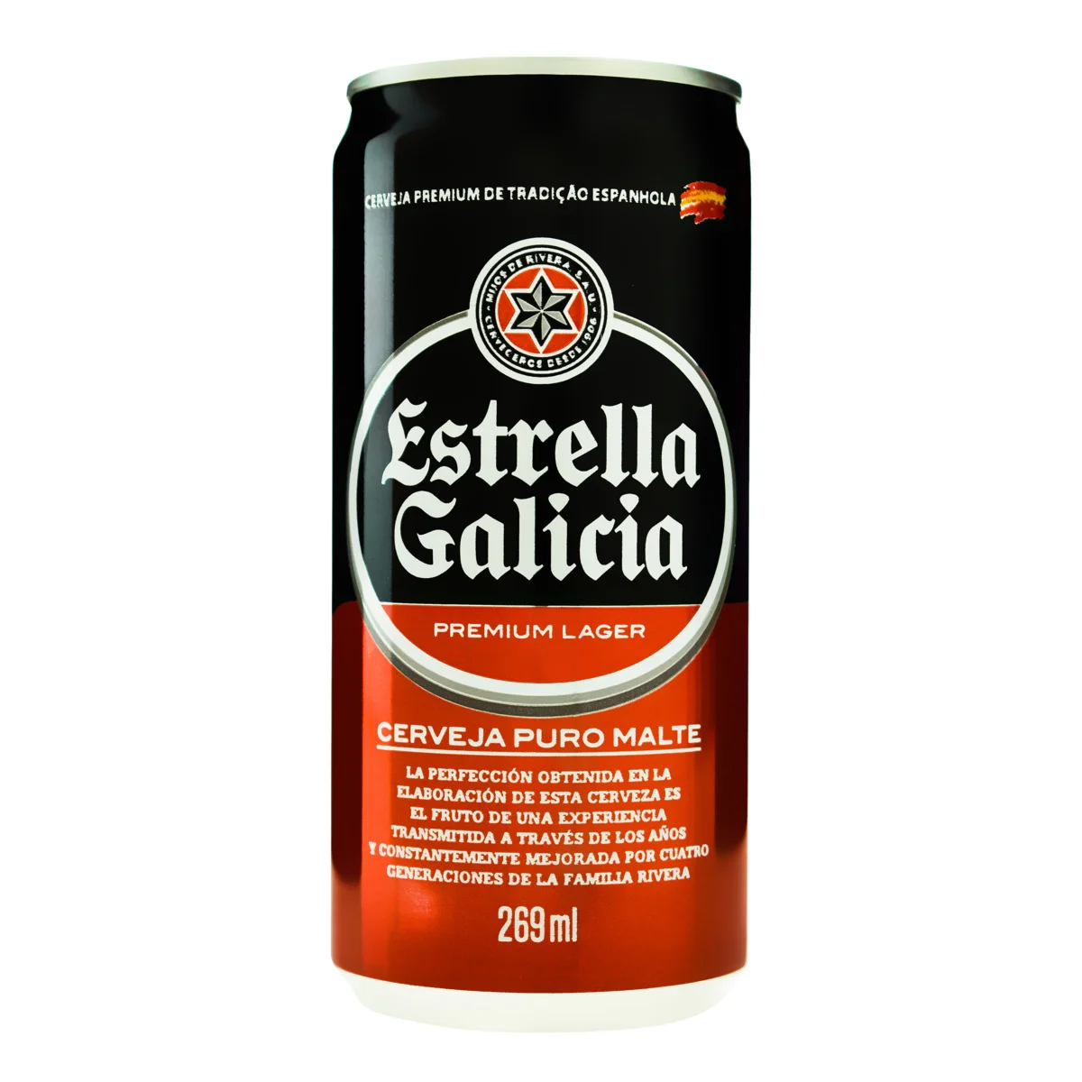 Cerveja Lager Puro Malte Estrella Galicia Lata 269ml