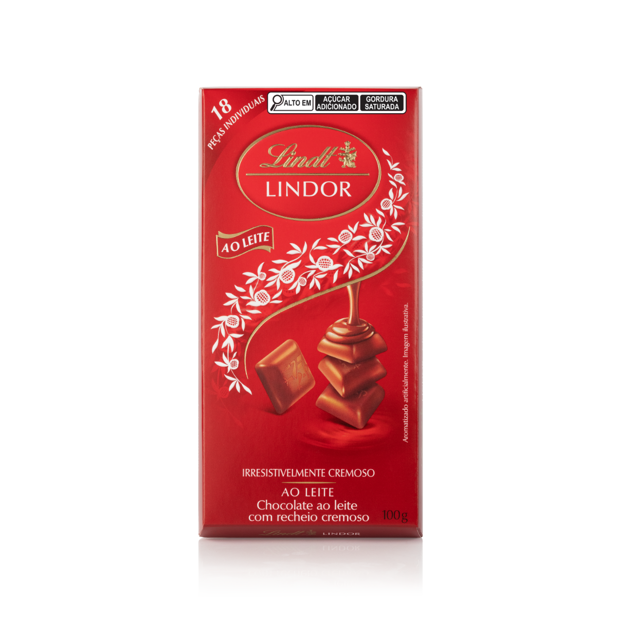Chocolate Suíço ao Leite Recheio Cremoso Lindt Lindor Caixa 100g