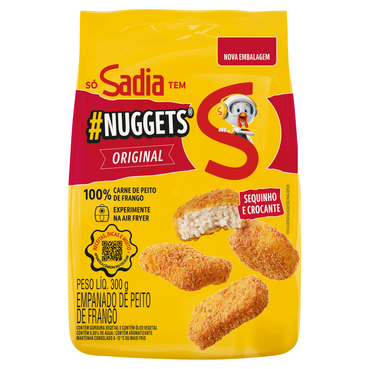 Empanado de Frango Peito Original Sadia Nuggets Pacote 300g
