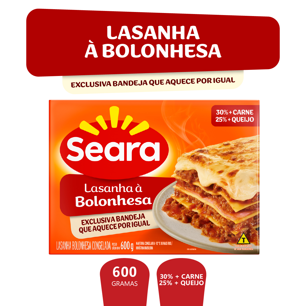 Lasanha Bolonhesa Seara 600g