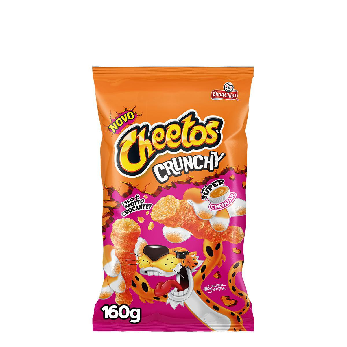 SalgadinhodeMilhoCrunchySuperCheddarElmaChipsCheetosPacote160g