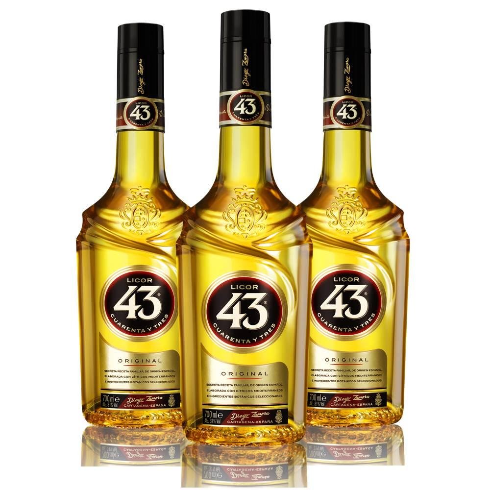 Kit 03 Unidades Licor 43 Cuarenta Y Tres 700ml Pão de Açúcar