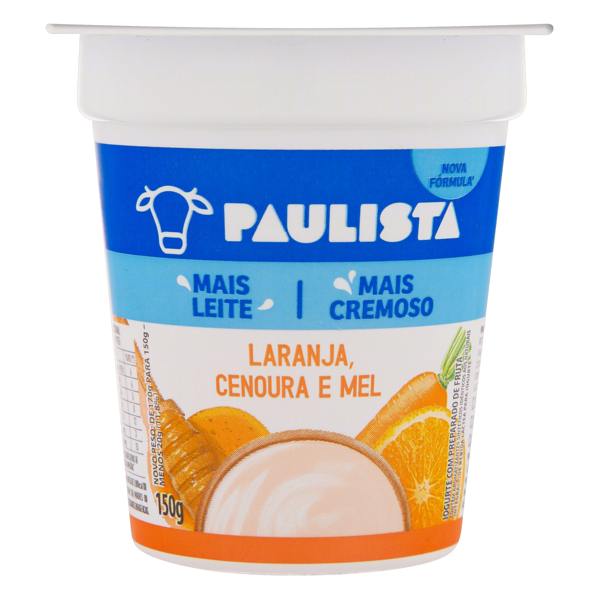 Iogurte Paulista Natural Laranja Cenoura E Mel G P O De A Car