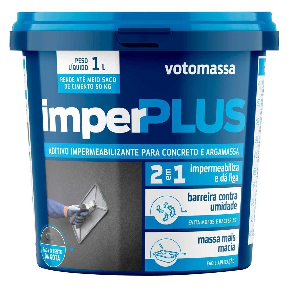 Aditivo Impermeabilizante para Concreto E Argamassa Imperplus 1 Litro ...