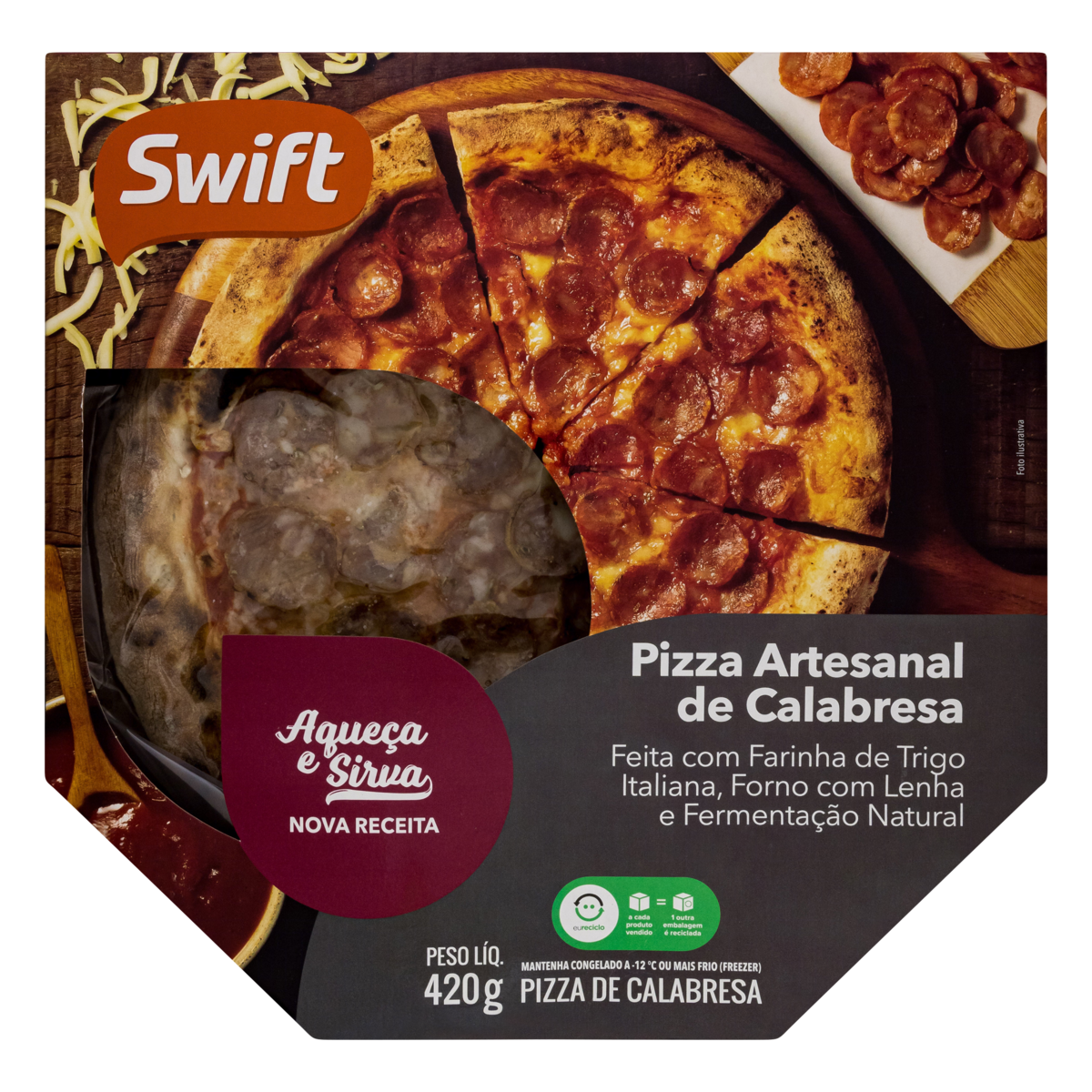 Pizza Artesanal de Mussarela Swift 400g - Loja Online Swift - Swift