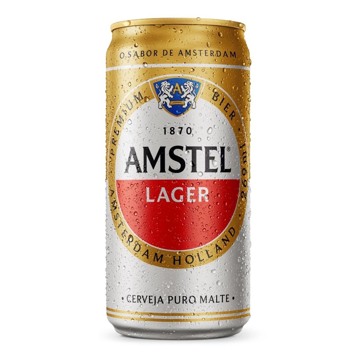 Cerveja Lager Puro Malte Amstel Lata 269ml