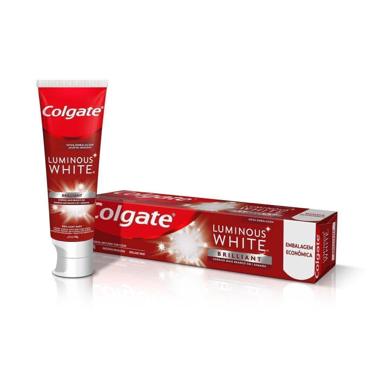 Creme Dental Colgate Luminous White Brilliant Mint 140g Pão De Açúcar 8351