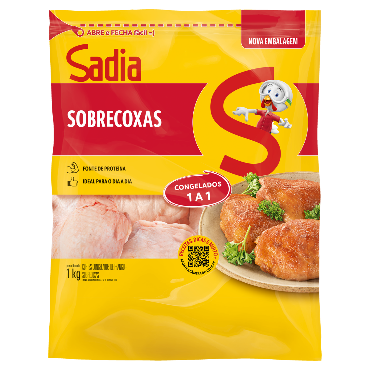 Sobrecoxa de Frango Congelada Sadia 1kg
