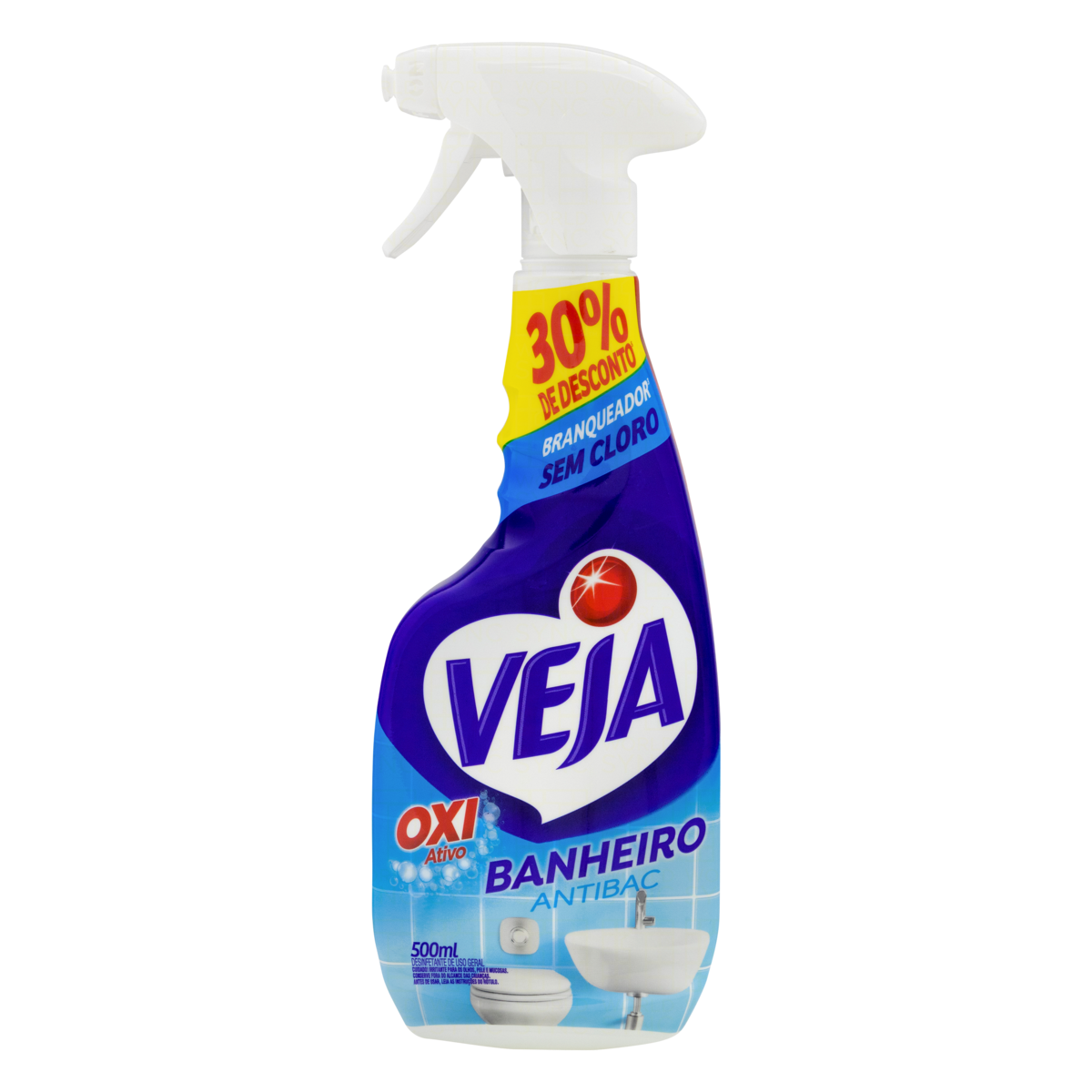Branqueador Banheiro Veja Antibac Frasco 500ml Borrifador Grátis 30% de Desconto