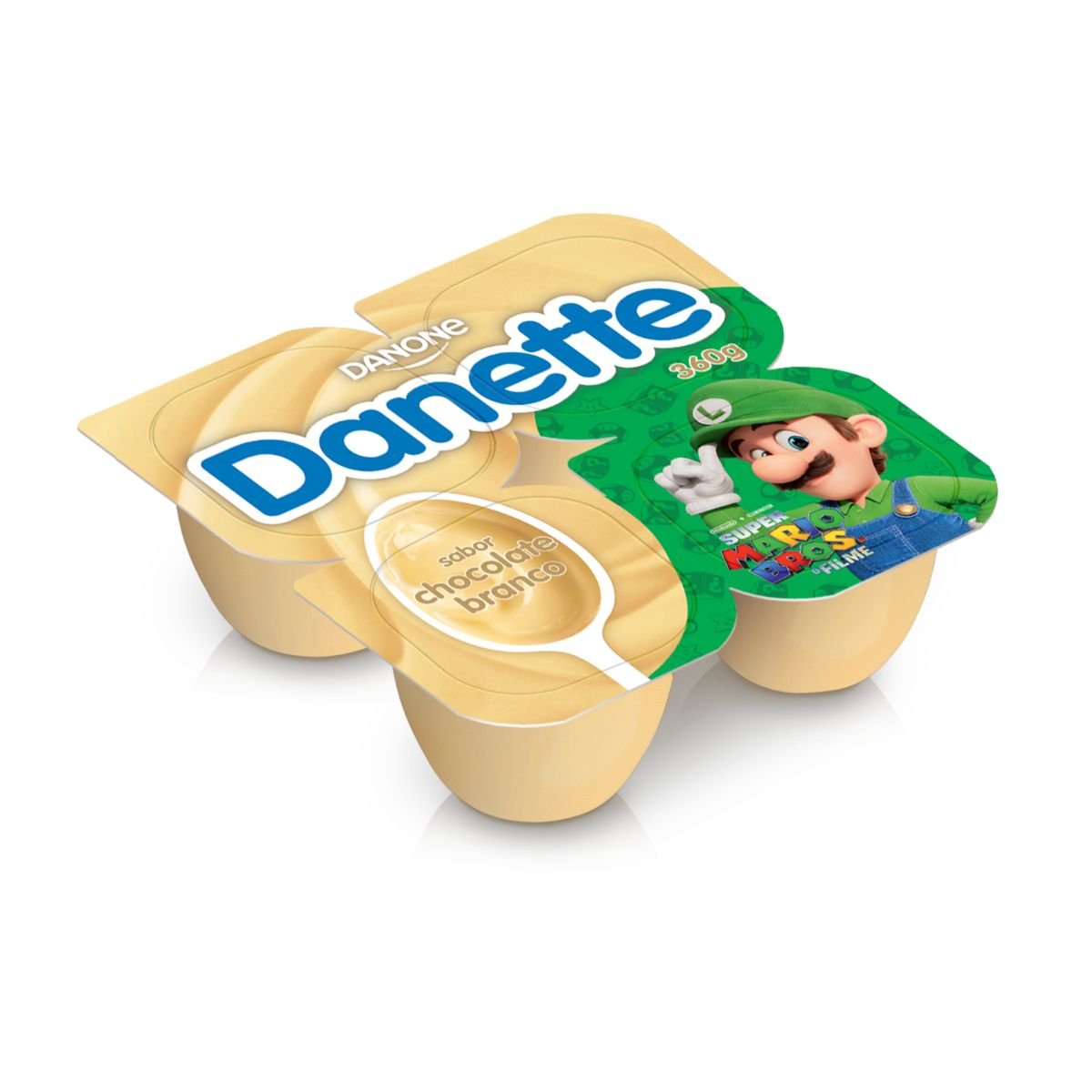 Sobremesa Danette Chocolate Branco 360g 4 unidades