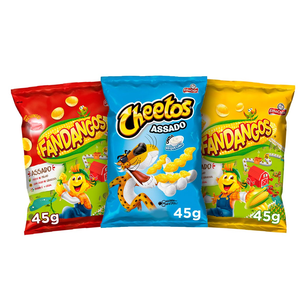 Salgadinho Elma Chips Kit Com 10 Unidades - Cheetos/ Fandangos / Doritos