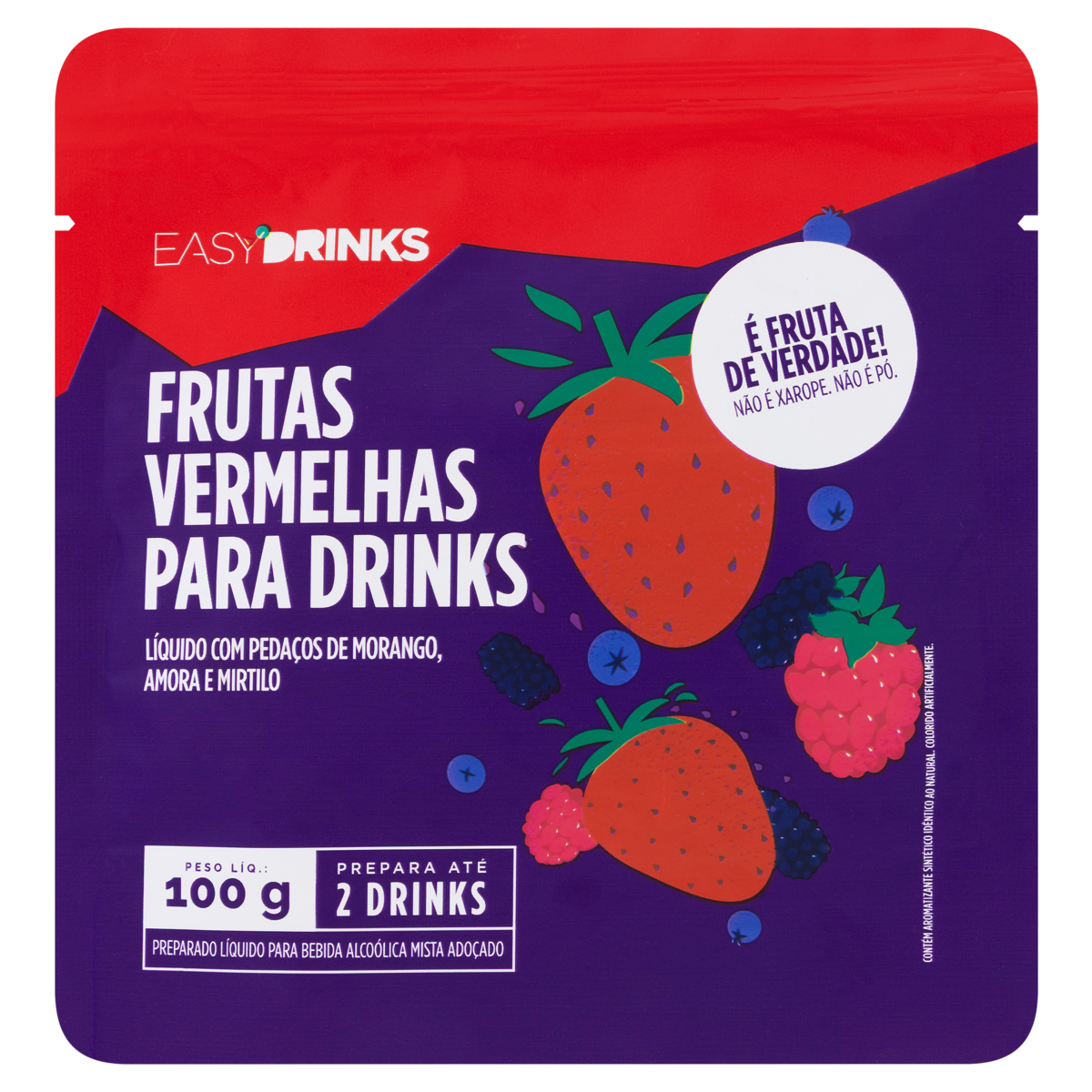 Easy Drinks Preparo de Frutas Vermelhas