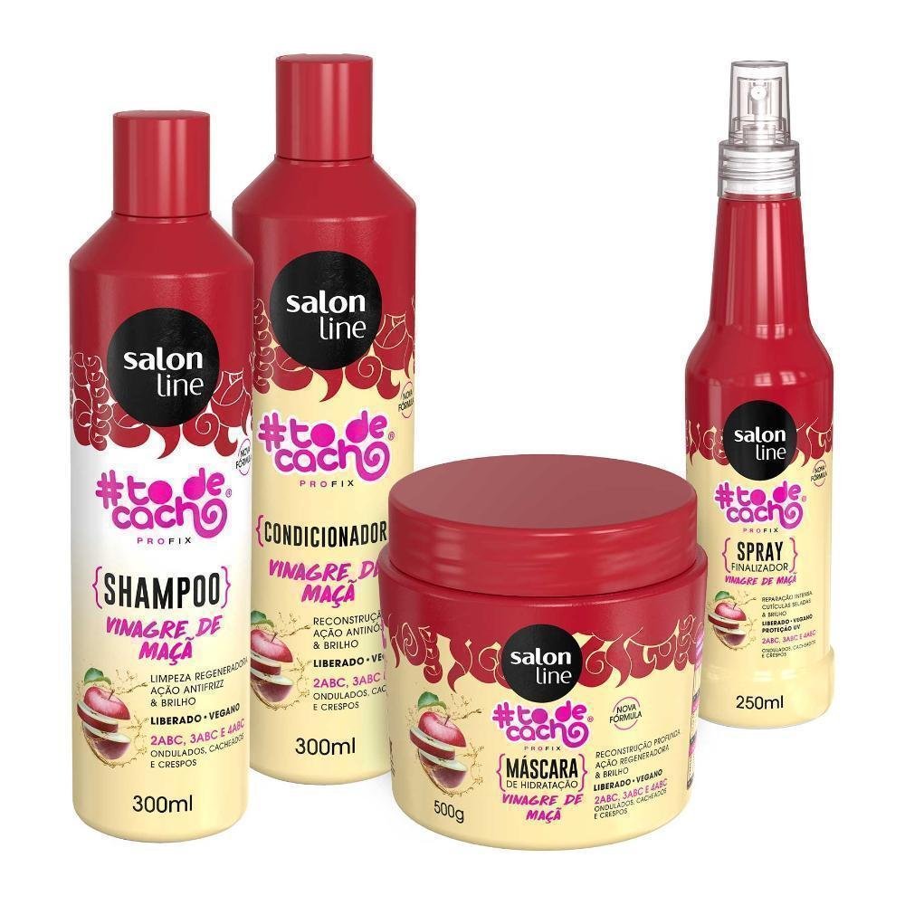Kit Cachos Recuperados E Hidratados Todecacho Vinagre De Maca Salon Line Pao De Acucar