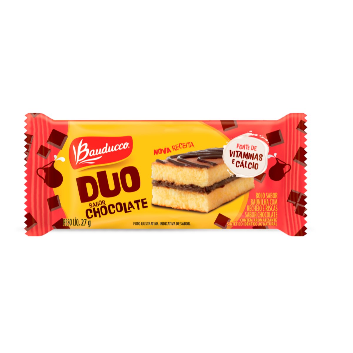 Bolinho Duo Chocolate Bauducco 27g
