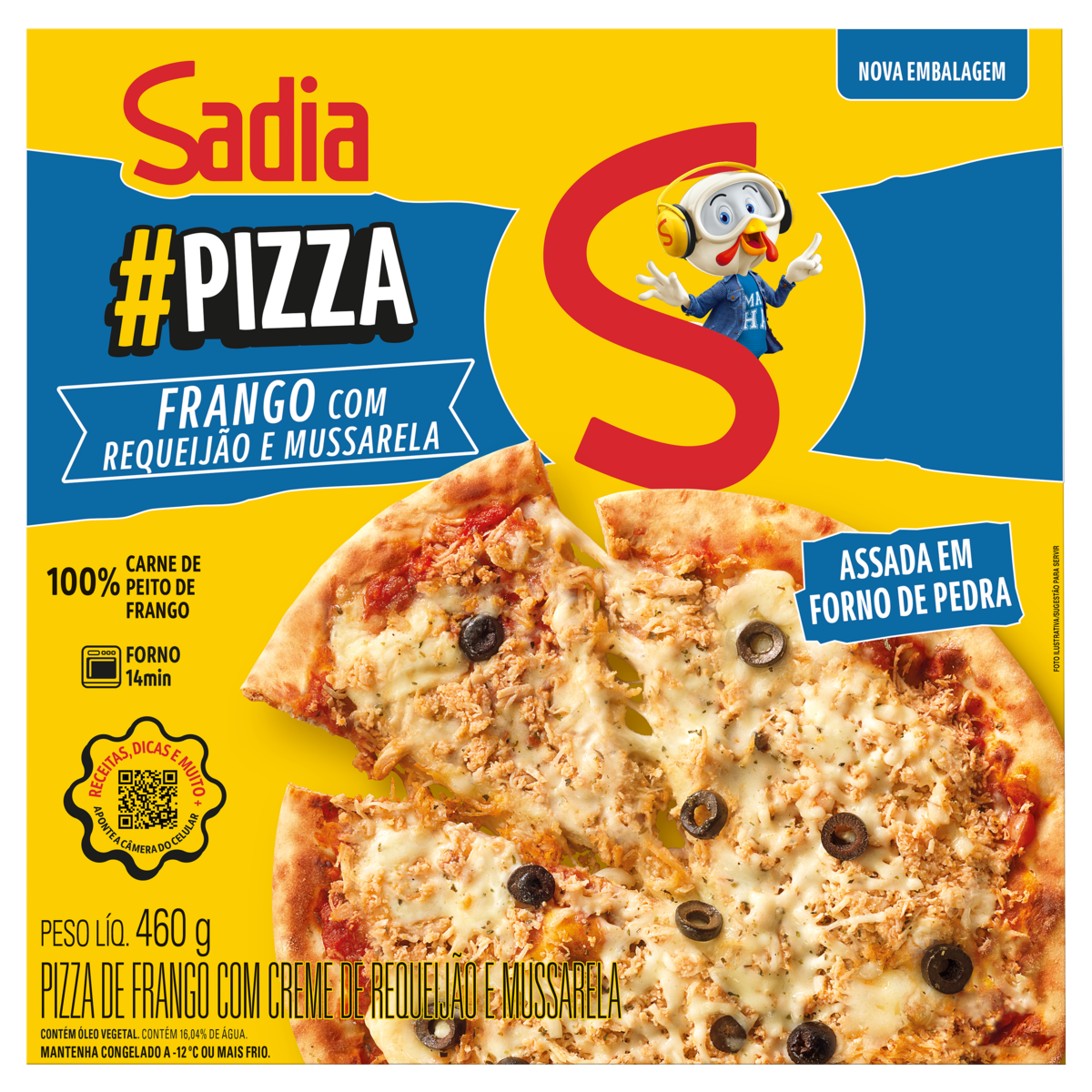 Pizza Frango com Requeijão e Mussarela Sadia Caixa 460g