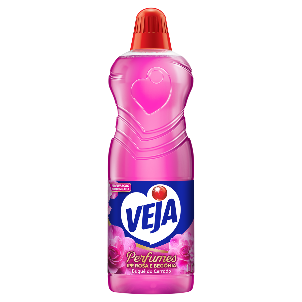 Limpador Perfumado Ipê Rosa e Begônia Veja Perfumes Buquê do Cerrado Frasco 1L