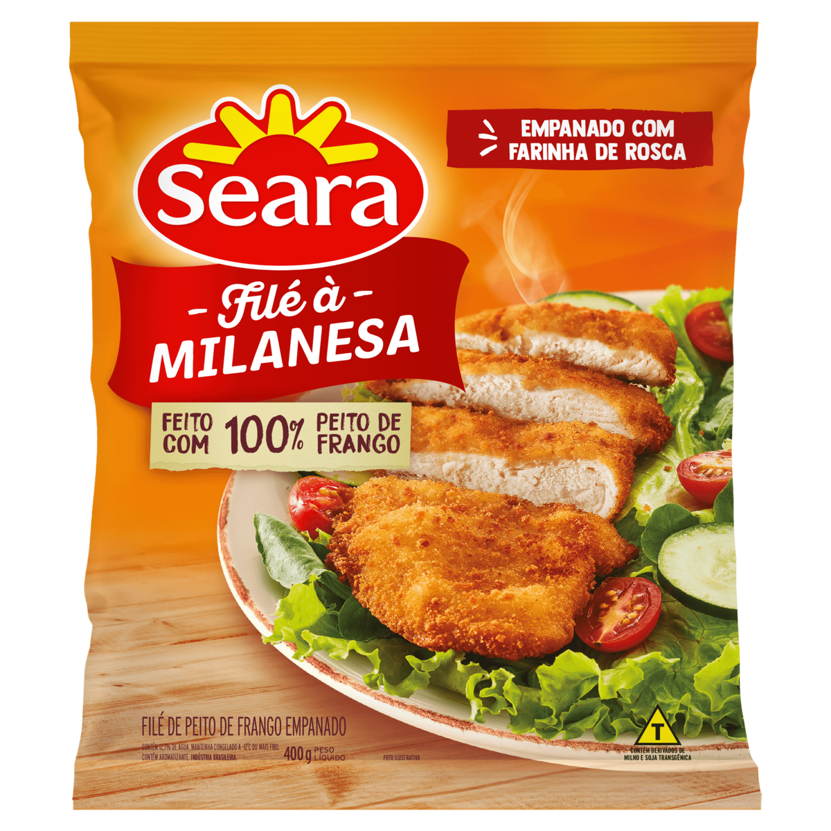 Empanado de Frango Peito Filé Seara Pacote 400g