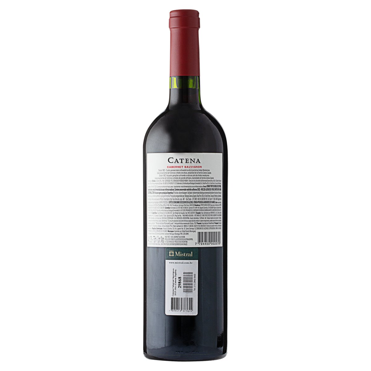 Vinho Argentino Tinto Seco Catena Zapata Sauvignon Mendoza