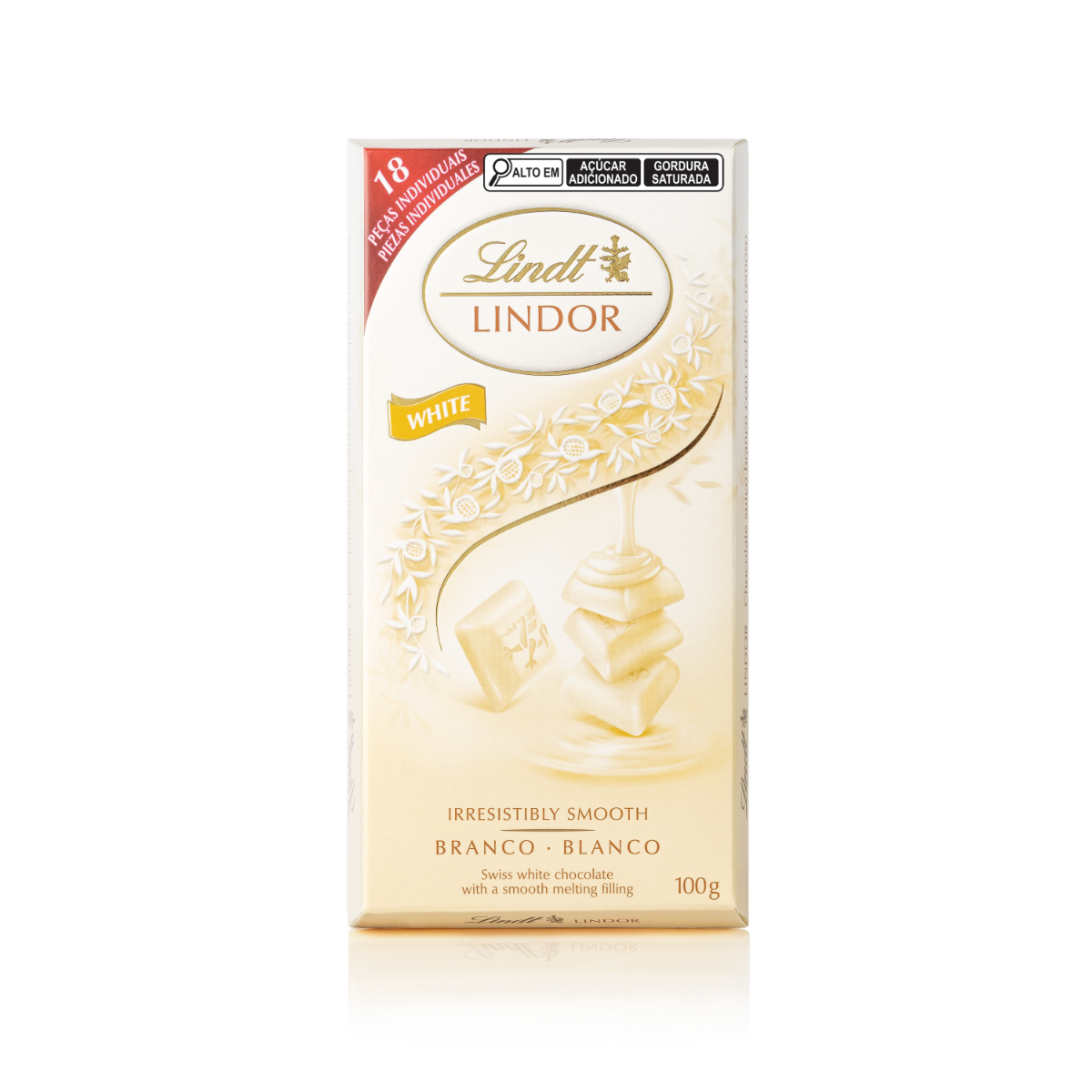 Chocolate Lindt Lindor Singles Branco 100g