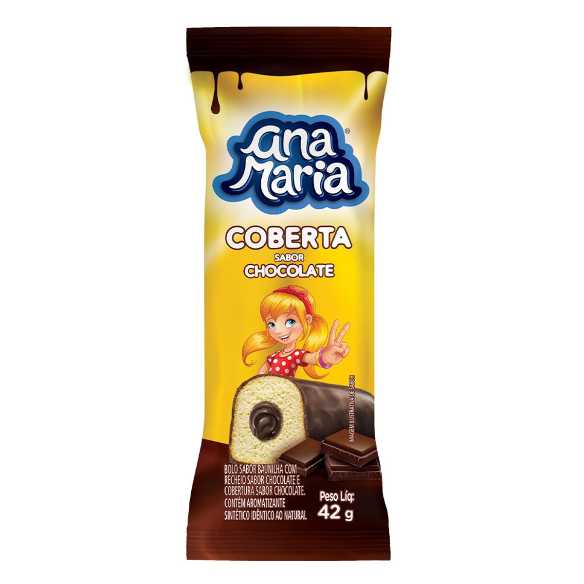 Bolinho Ana Maria Coberta com Chocolate 42g