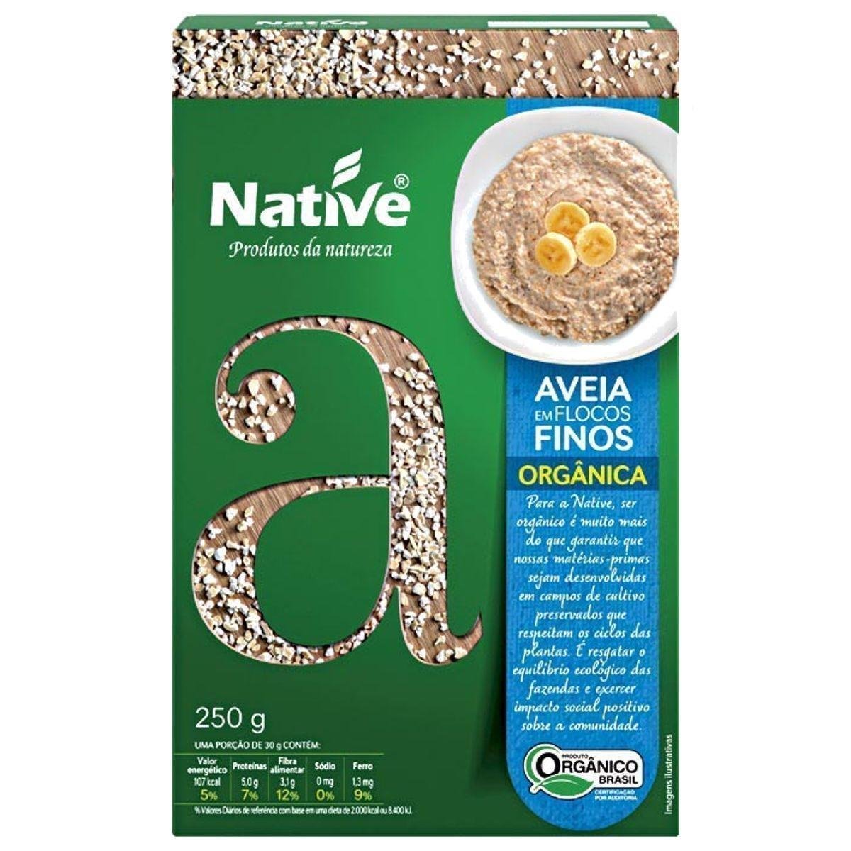 Aveia em Flocos Finos NATIVE Caixa 250g