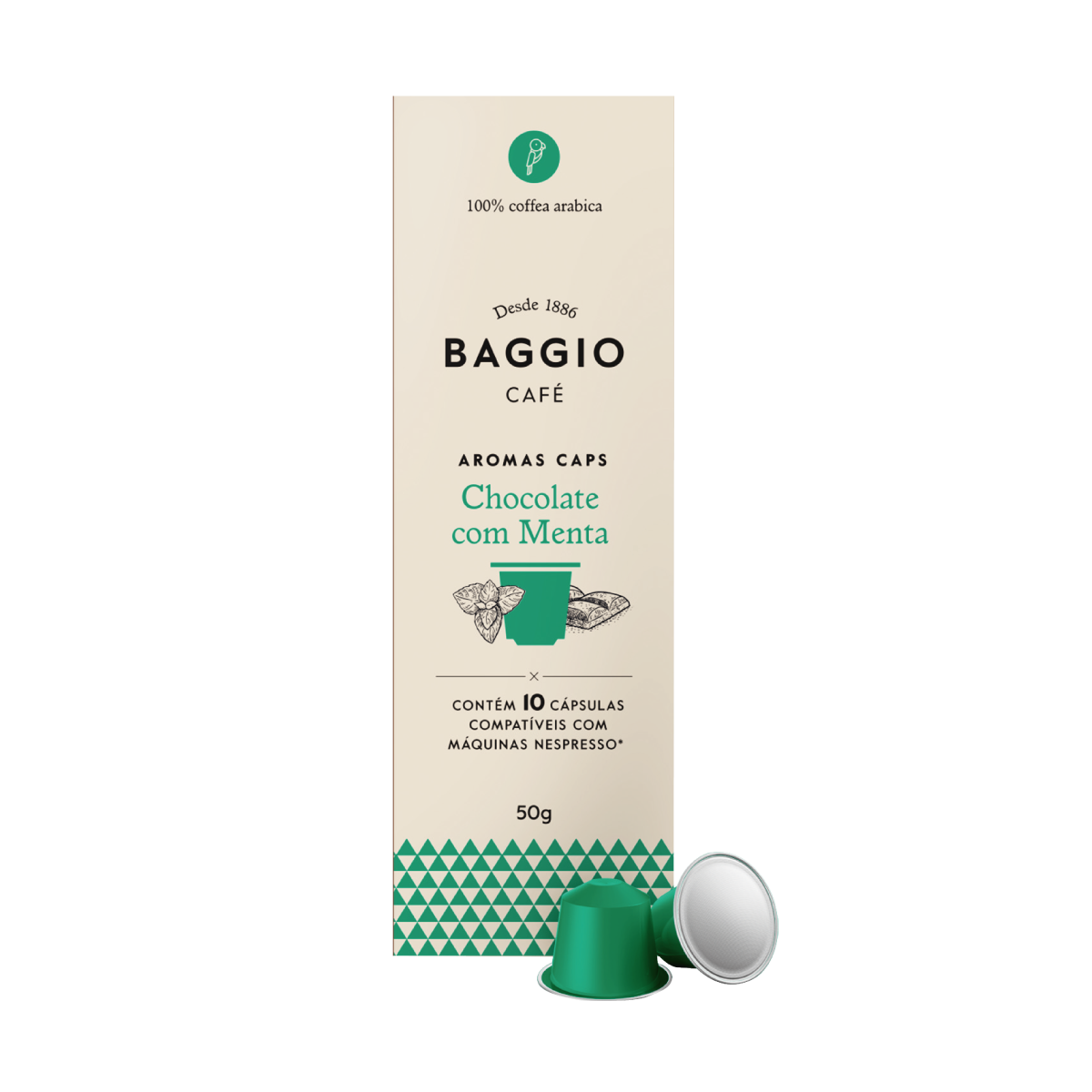 Cápsulas de Café BAGGIO Chocolate com Menta com 10 Unidades