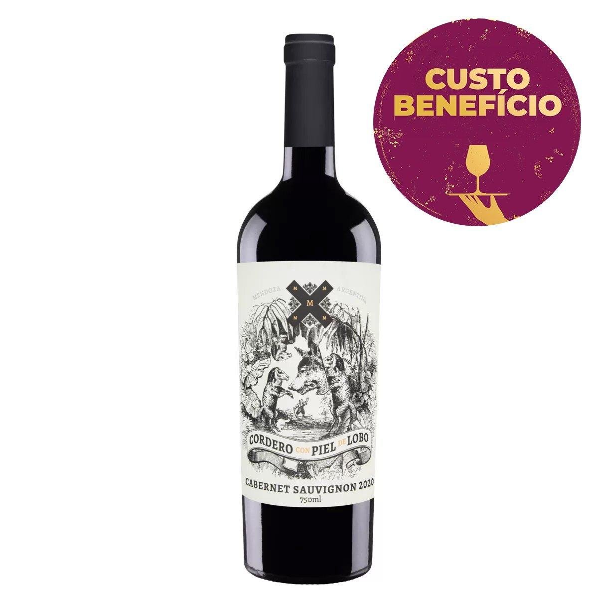 Vinho Tinto Argentino Cordero En Piel De Lobo Cabernet Sauvignon 750ml