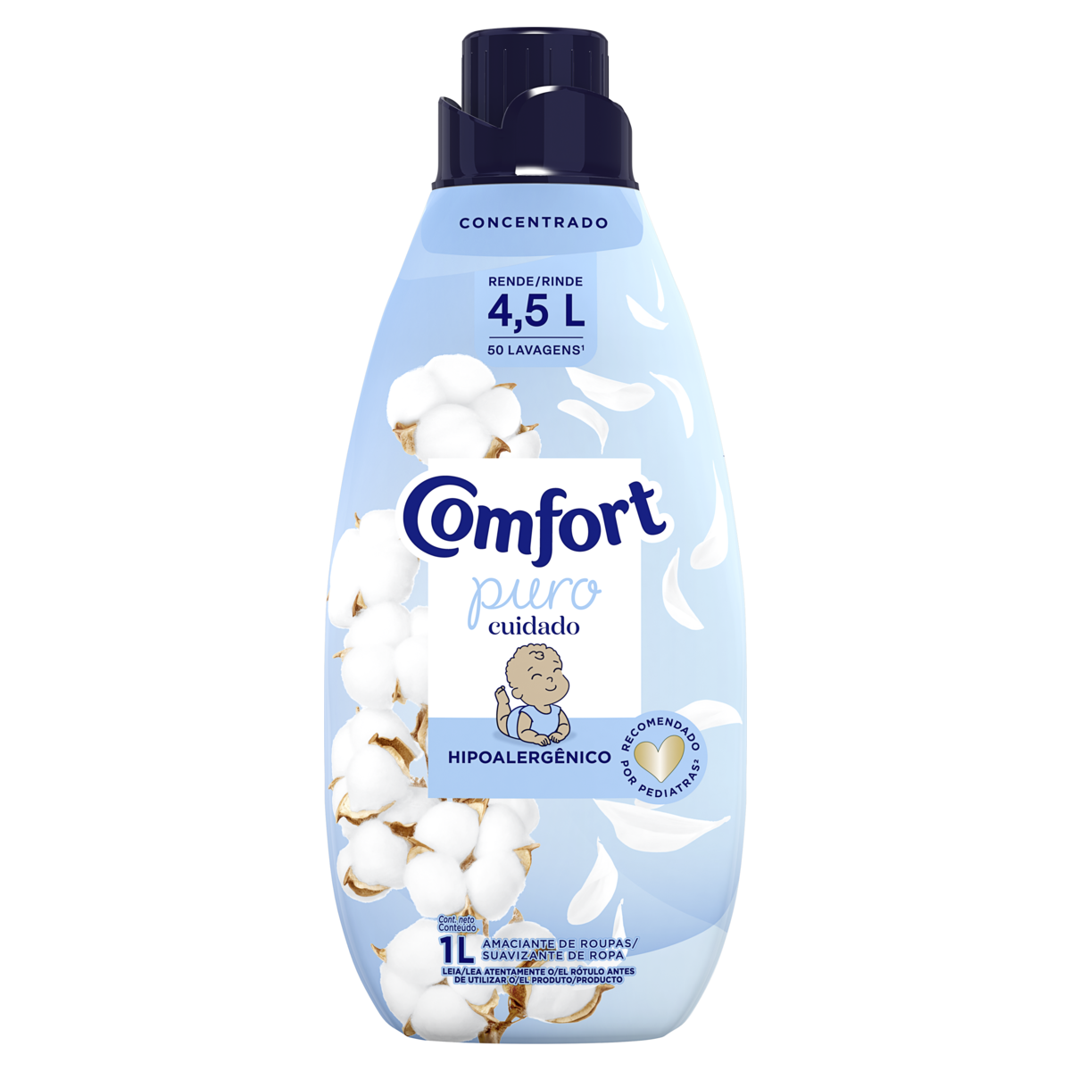 Amaciante de Roupa Concentrado Puro Cuidado Comfort Frasco 1l