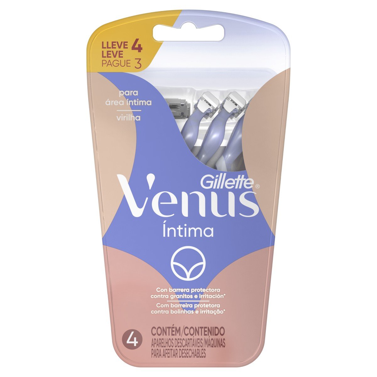 Aparelho Descartavel para Depilar Gillette Venus Leve 4 Pague 3 Unidades