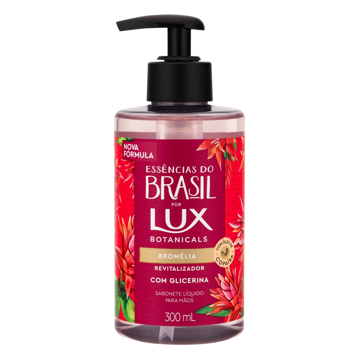Sabonete Líquido para as Mãos de Glicerina Bromélia Lux Botanicals Essências do Brasil Frasco 300ml