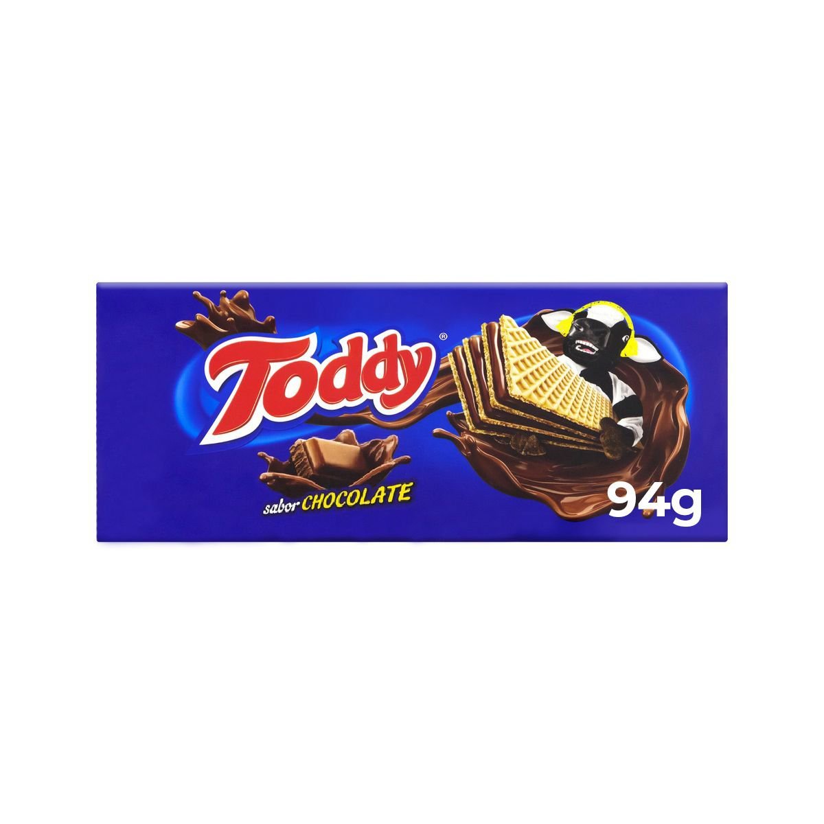 Biscoito Wafer Recheio Chocolate Toddy Pacote 94G Pão de Açúcar