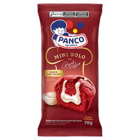 Minibolo Red Velvet Recheio Iogurte Panco Pacote 70g 2 Unidades
