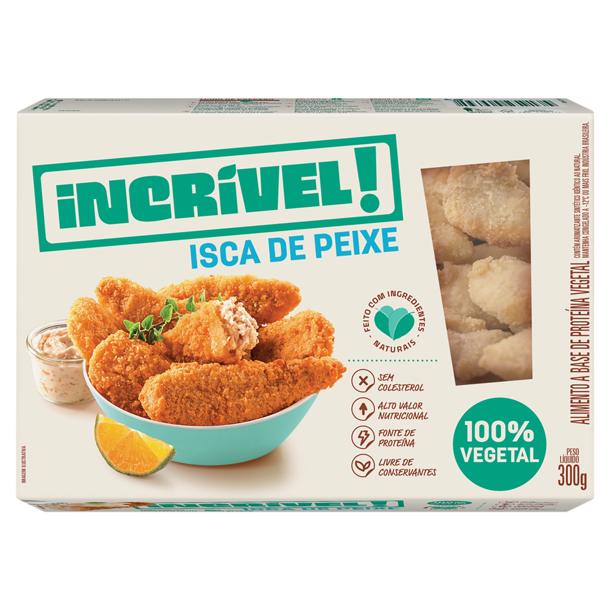 Peixe Vegetal Congelado em Iscas Incrível! Caixa 300g